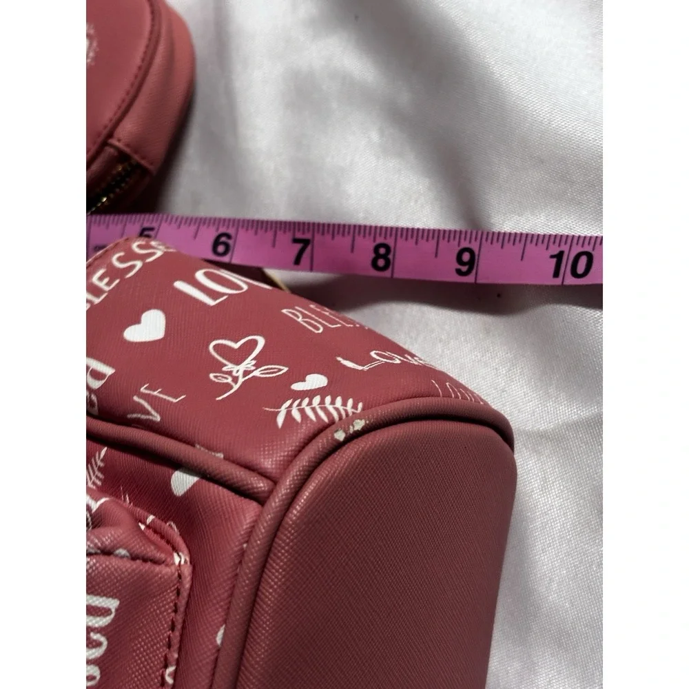 LD‎ Faux Leather Blessed Pink Back Pack Purse Bag